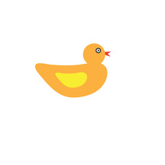 Vector duck or bird minimalist logo or image