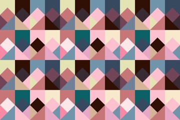 Geometrical retro pattern background with colorful shapes. Modern abstract trendy background for layout and design. 