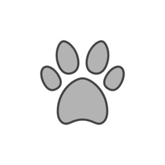 Pet paw Footprint vector concept modern icon or sign
