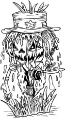 The illustration of Halloween vector.