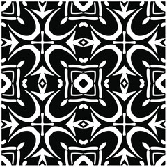 Vector geometric seamless pattern.Modern geometric background with abstract shapes.Monochromatic Repeating Patterns.Endless abstract texture.black and white image for design.