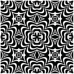 Vector geometric seamless pattern.Modern geometric background with abstract shapes.Monochromatic Repeating Patterns.Endless abstract texture.black and white image for design.
