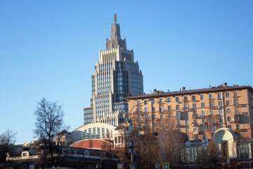 Bid building skyscraper Oruzheynyy day light