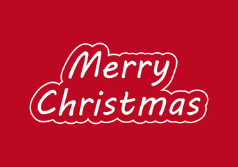 Fondo rojo de feliz navidad blanca.