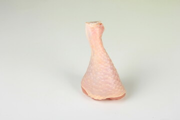 Fresh chicken drumsticks isolated on white. Raw Chicken legs isolated on white background