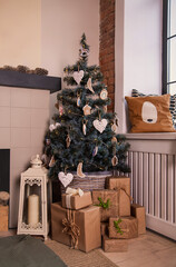 Christmas tree in the interior