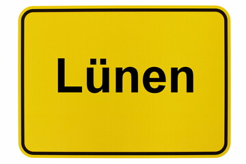 Illustration eines Stadteingangsschildes der Stadt Lünen