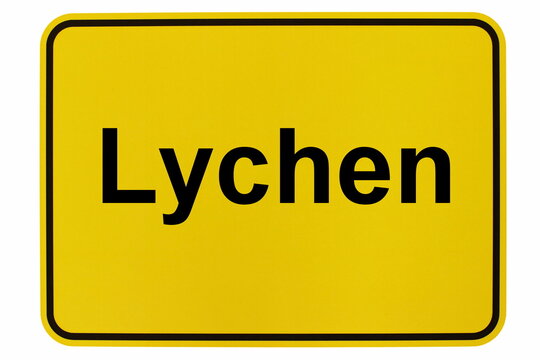 Illustration eines Stadteingangsschildes der Stadt Lychen