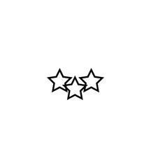 Internet concept. High quality editable stroke for mobile apps, web design, websites, online shops etc. Line icon of stars as symbol of rank