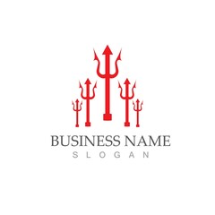 Trident Logo Template vector icon