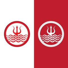 Trident Logo Template vector icon