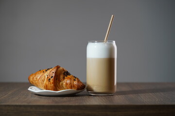 Cappuccino and croissant