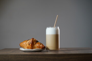 Cappuccino and croissant