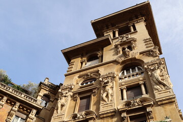 Quartiere Coppede, fun and magical architecture built 1913-1927, by architect Gino Coppede, Rome, Italy