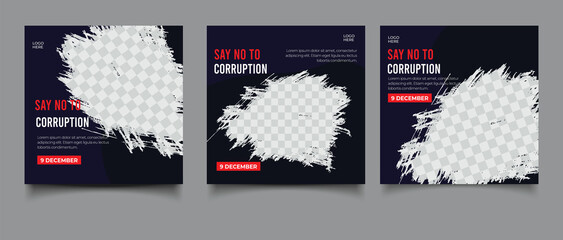 Anti corruption day social media post template