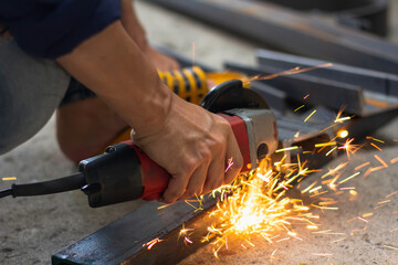 without safety gloves at work. Construction workers do not wear gloves and safety shoes to work....