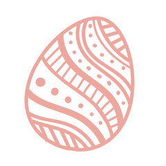 Easter egg cutting card. Pink vector egg vector iilustration