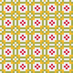 Abstract Cross Pattern generative computational art illustration