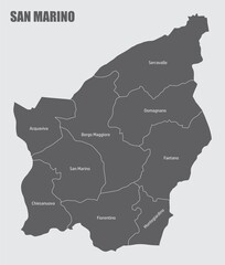 San Marino administrative map