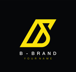 B brand vector geometric design