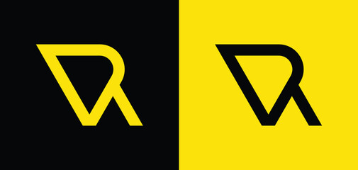 geometric letter R. Architecture vector icon