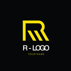 vector logo design R abstract