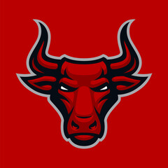 Bull Vector Head, Sports Emblem