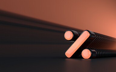 percent sign iconic background sunray realistic look symbol for social banner, poster 3d render