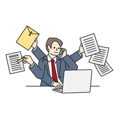 仕事を効率するビジネスパーソン