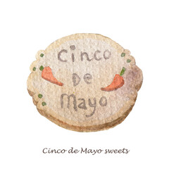 watercolor mexican sweets and bakery. Muffins, candies, cookies for your invitations, scrapbooking, postcards.