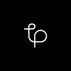 Professional elegant latest artistic letter PA AP logo icon  black and white color - obrazy, fototapety, plakaty
