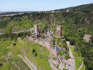 Flugbild Burg Thurant & Alken, Mosel