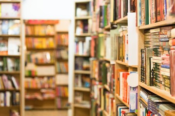 Round bookshelf in public library