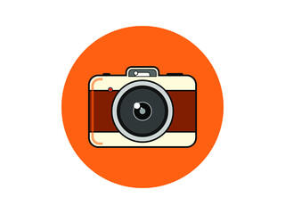 Fototapeta premium Vector illustrated image of camera icon. Camera logo vector image. Camera vector illustration. camera vector logo