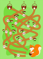 Naklejka premium Maze game for kids. Find right way. Puzzle.