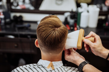 Men's classic hair styling.