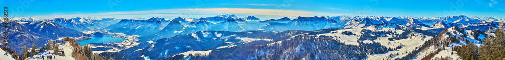 Sticker Panorama of Inner Salzkammergut Alps, Austria