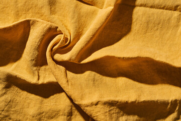 Orange linen textile texture background