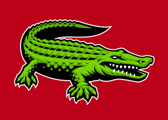Alligator Vector Mascot, this design can be used as a sports emblem