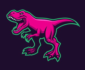 T-rex Vector Mascot, Sports Emblem