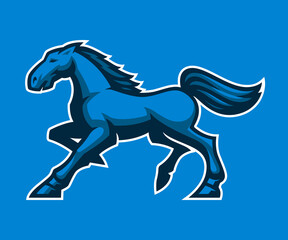 Fototapeta na wymiar Mustang Vector Mascot, Sports Emblem