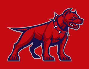 PitBull Vector Mascot, this design can be used as a sports emblem