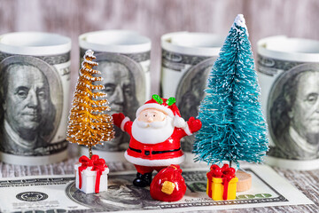 Concept : buying gifts for loved ones for Christmas and New Year