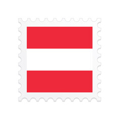 Austria flag postage stamp on white background. Vector illustration eps10.