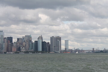 Fototapeta na wymiar New York Skyline Statue of Liberty