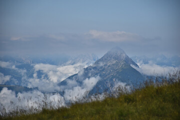 clouds over the mountains