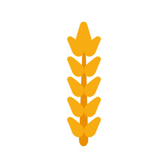 Eat wheat. Bread organic company identity natural wheat and icon. Contour and agriculture wheat, product company. Ears farm style design. Farm flat logo natural