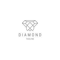 Diamond line art logo design