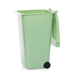 Plastic recycle bin isolated on white background