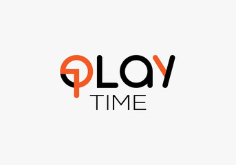 Play Time Typography Design Vector Template